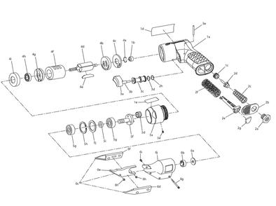 Diagram Diagram and Parts List for IR7812G  Ingersoll Rand Nibbler & Shears